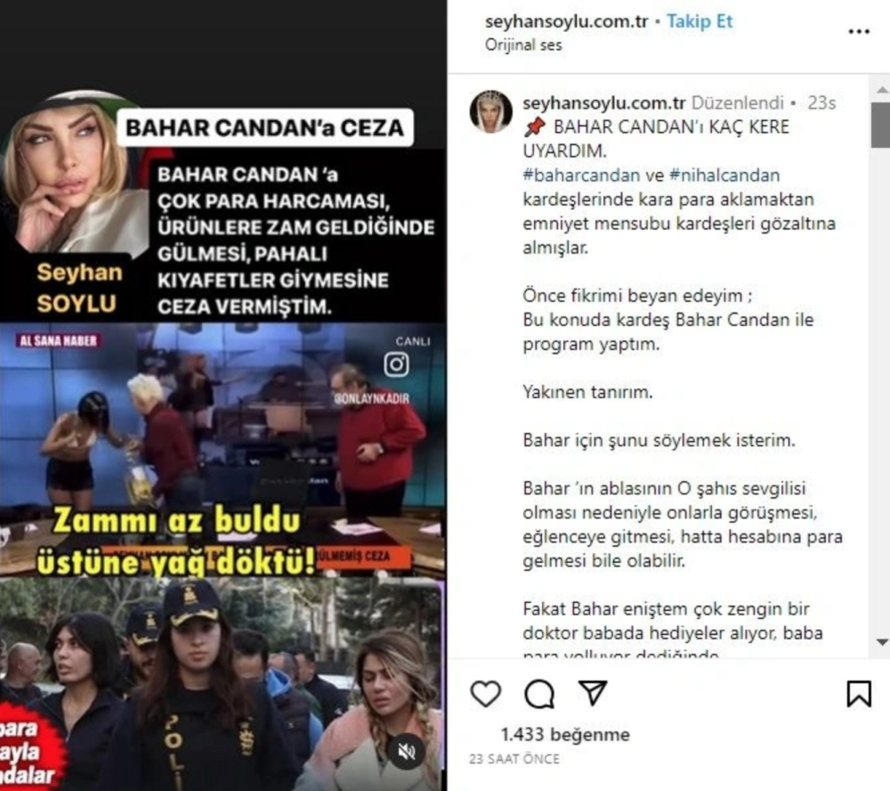 seyhan soylu dan dikkat ceken bahar candan aciklamasi bu sapsal in bilincli suc isledigine inanmam